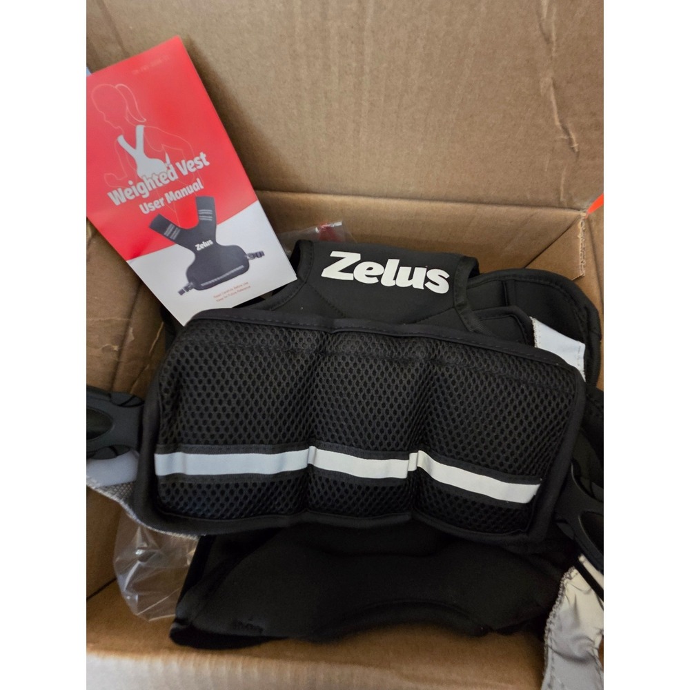 Zelus Weighted Vest for Training Fitness Workout Black Reflective Strips